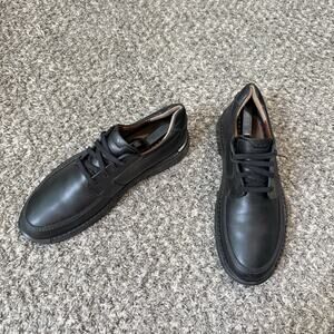 Ecco Mens Fusion II Comfort Black Leather Oxford Shoe Size 46 US 12-12.5